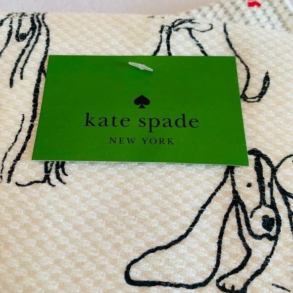 NWT Kate Spade 2pc Kitchen Towel Set -French Dogs - Picture 3 of 5